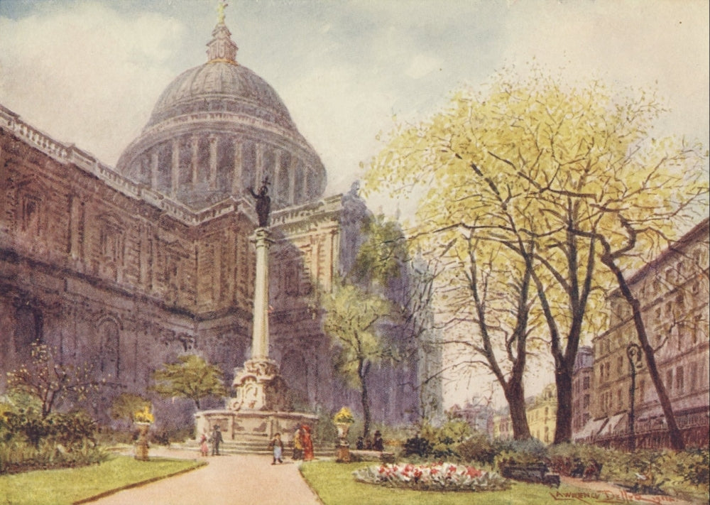 St. Paul's Cathedral London 1910 Poster Print by Lawrence Deller