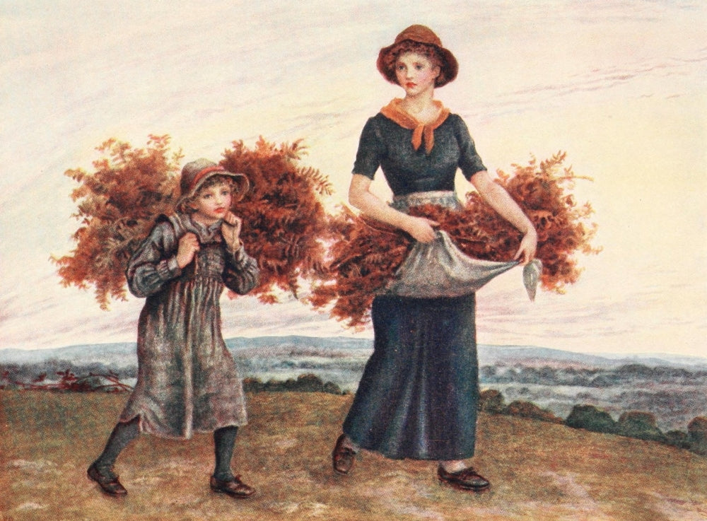 The Bracken Gatherers Art Print by Kate Greenaway