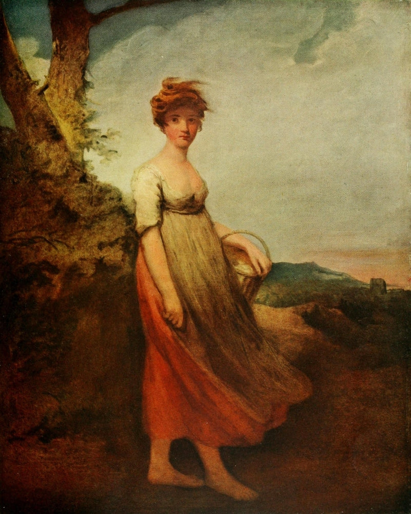 A Country Girl Poster Print by John Hoppner, showcasing pastoral beauty.