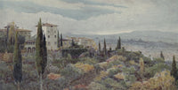 Lamia's Winter-quarters 1907 A Tuscan villa Poster Print by George S. Elgood