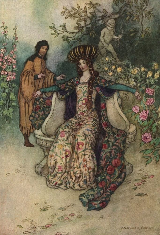Do As You List Poster Print by Warwick Goble featuring Geoffrey Chaucer's works.
