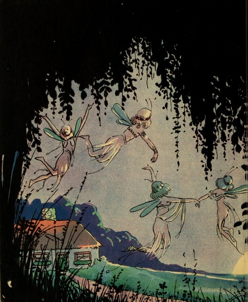 The Bam Bam Clock 1920 Night Fairies Poster Print by Johnny Gruelle