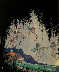 The Bam Bam Clock 1920 Night Fairies Poster Print by Johnny Gruelle
