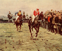English Sport 1903 Military Steeplechase Poster Print by G.D. Giles