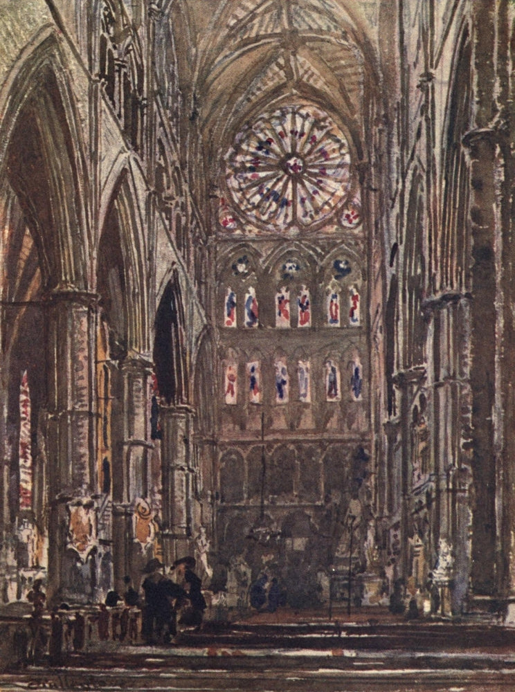 Westminster Abbey 1904 North Transept Poster Print by John Fulleylove