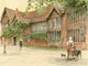 Ockwells Manor Poster Print by Cecil Aldin showcasing classic architecture.