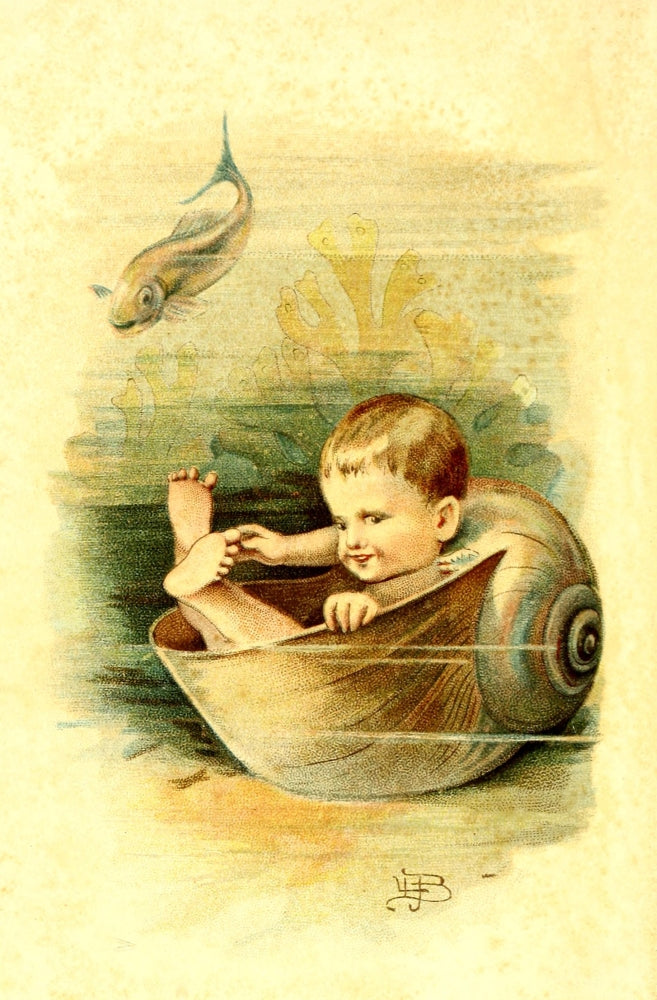 The Water-Babies 1895 Poster Print by LLB, vibrant and whimsical artwork