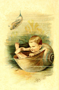 The Water-Babies 1895 Poster Print by LLB, vibrant and whimsical artwork