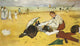 At the Seaside fine art print by Edgar Degas showing a girl having her hair combed.