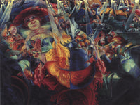 The Laugh 1911 Poster Print by Umberto Boccioni, colorful art print.