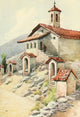 In the Abruzzi 1908 A Sanctuary in the Abruzzi Poster Print by Amy Atkinson