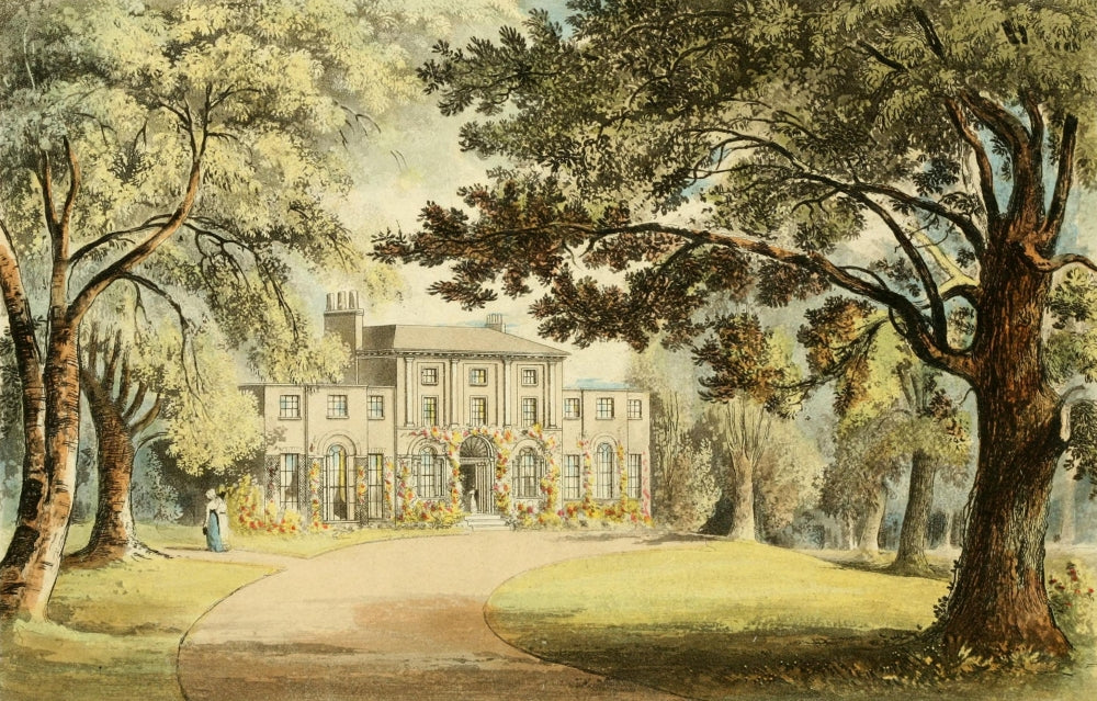 Holly Grove House Poster Print from Repository of Arts 1817 by J. Gendall.