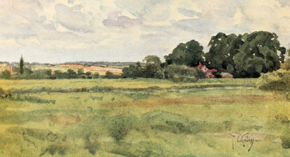 Round about Wiltshire 1907 in the Kennet Valley Poster Print by Thomas Cooper Gotch