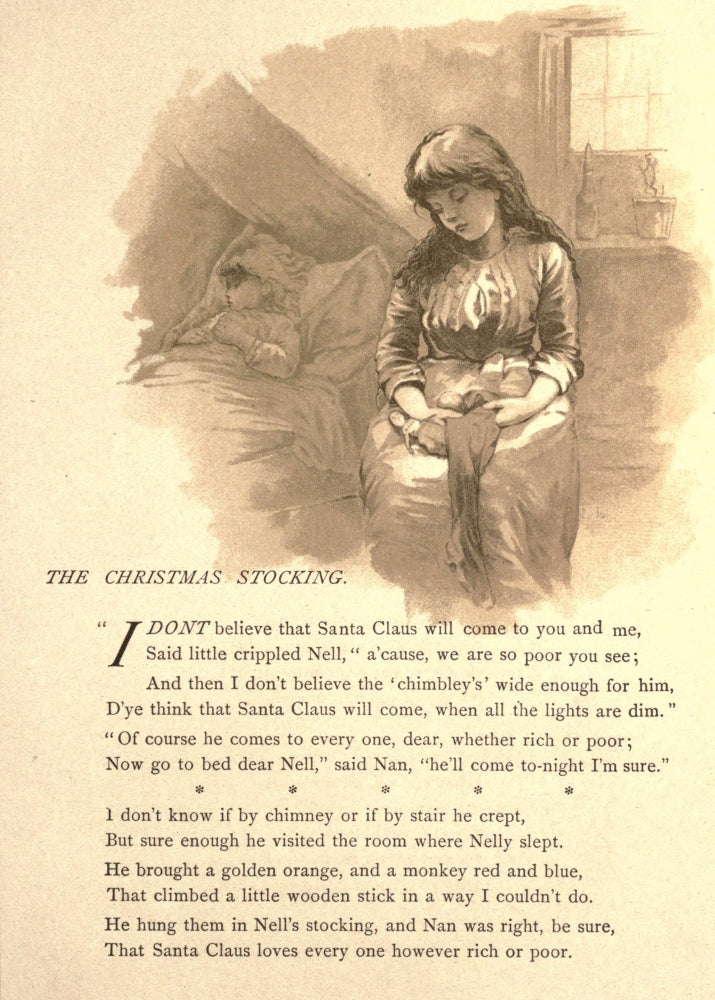 Christmas Roses 1886 The Christmas Stocking Poster Print by Robert Ellice Mack