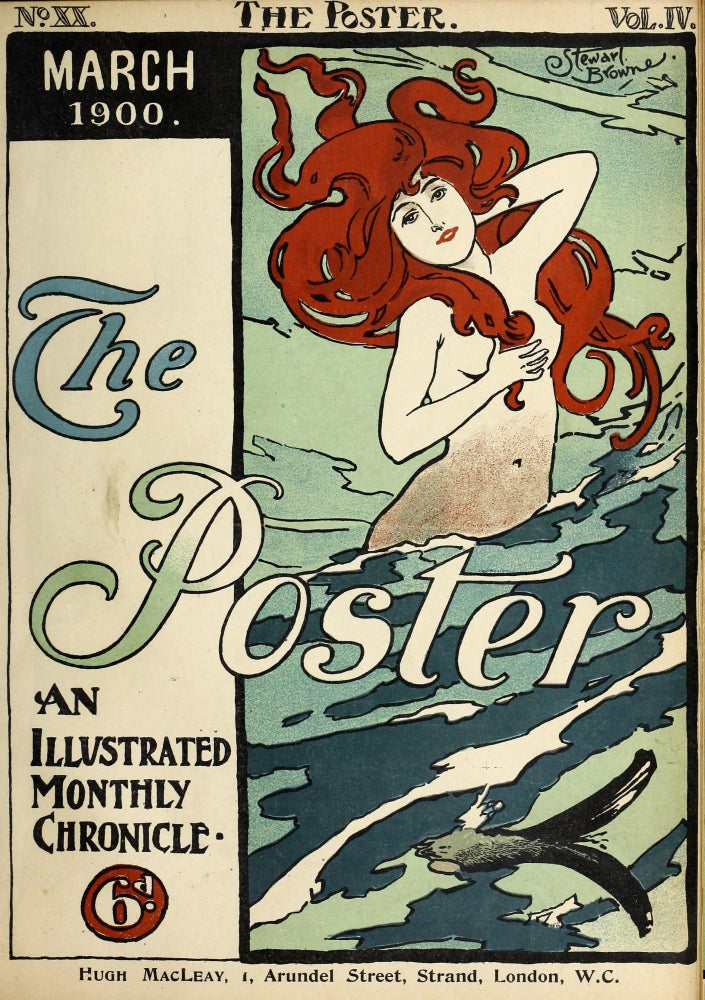 The Poster 1900 Cover Art Print by Stewart Browne showcasing vintage design.