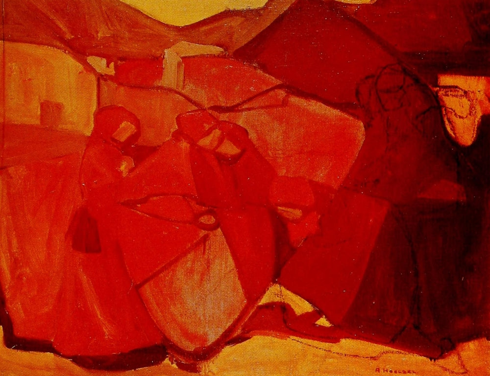 Composition in Red 1905 Poster Print by Adolf Holzel on premium heavy stock paper.