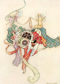 The Fairy Book 1913 Poster Print by Warwick Goble featuring mother-of-pearl cradle.