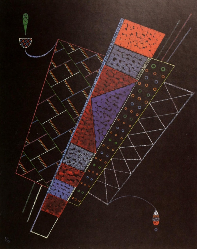 Two Figures (1939) art print by Wassily Kandinsky, colorful abstract artwork.