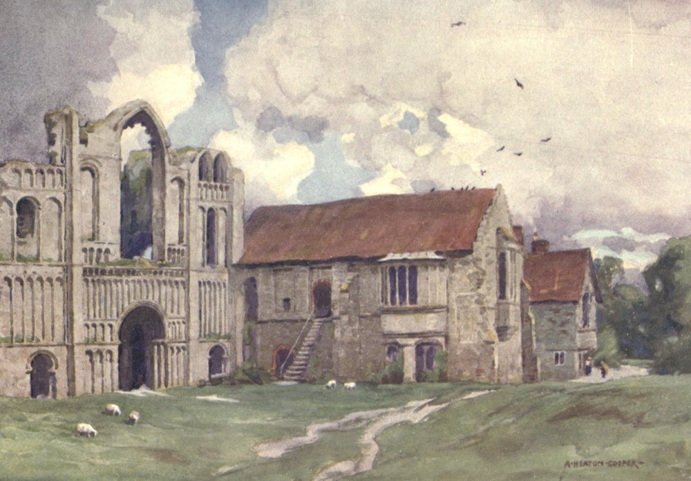 Norfolk & Suffolk 1921 Castleacre Priory Poster Print by Alfred Heaton Cooper