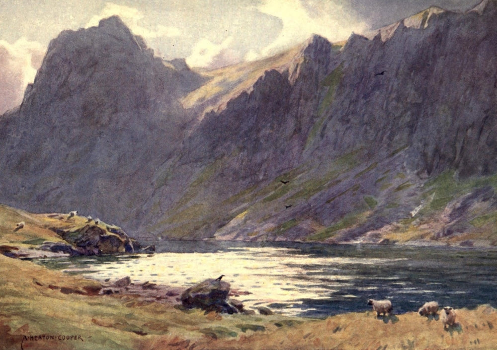Wild Lakeland 1922 Stickle Tarn Landscape Poster Print by A. Cooper.