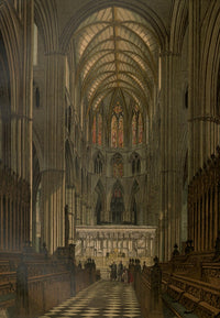 Leighton Bros Old England c.1860 Westminster Abbey Choir Poster Print