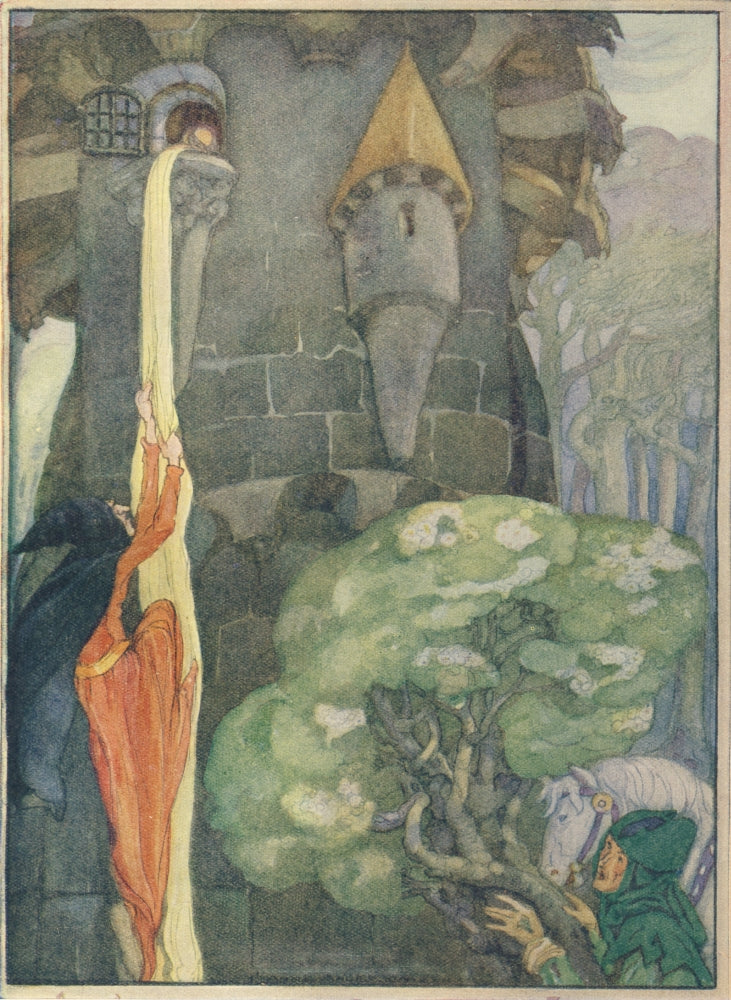 She Climbed the Hair Poster Print from Wonder Gift Book for Children by Anne Anderson