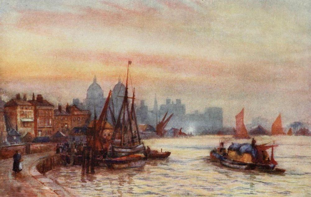 Scenery of London 1905 Greenwich Poster Print by Herbert Marshall