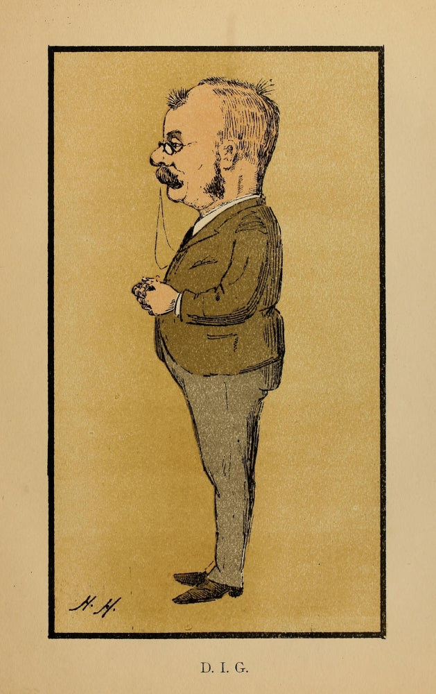 'Caratures by H.H. 1902' art print by H.W.G. Hayter - unique character illustration.