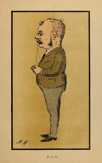 'Caratures by H.H. 1902' art print by H.W.G. Hayter - unique character illustration.