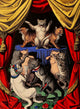 The Little Pussy-cats 1870 Dance Poster Print by Edmund Evans