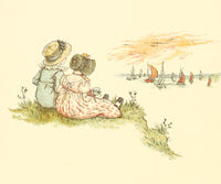 Marigold Garden Poster Print by Kate Greenaway showcasing vibrant colors and intricate details.