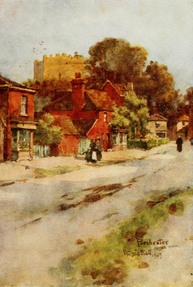 Hampshire 1913 Portchester Poster Print by Wilfrid Ball