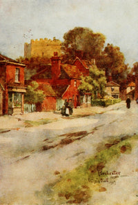 Hampshire 1913 Portchester Poster Print by Wilfrid Ball
