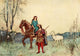 The King Took the Maiden on His Own Horse Poster Print from The Fairy Book 1913 by Warwick Goble