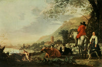 Landscape with Cattle Fine Art Print by Aelbert Jacobsz Cuyp 1911
