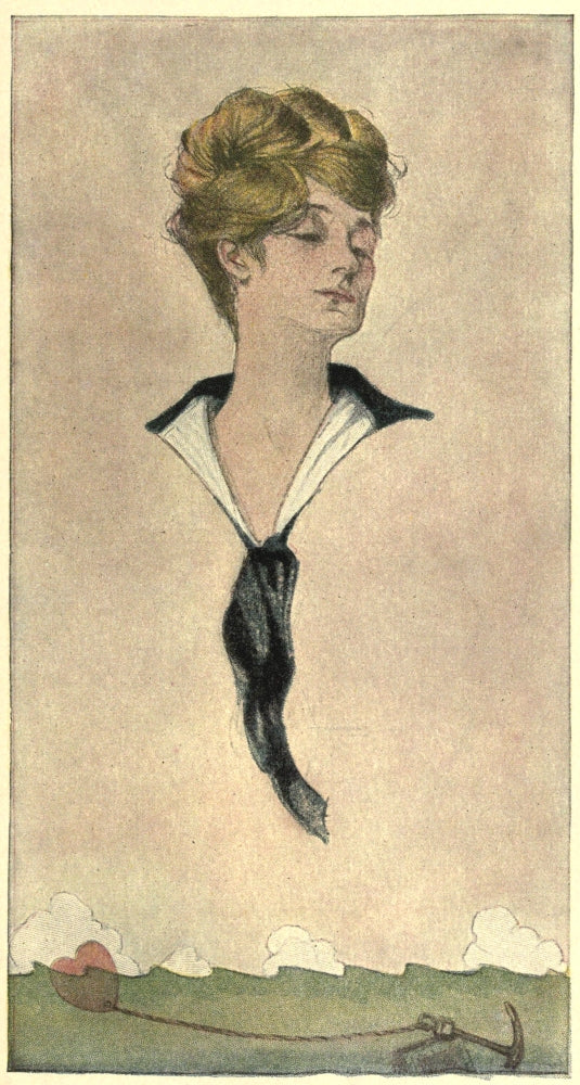 Cupid's Fair-Weather Booke 1911 Lady Poster Print by John Cecil Clay