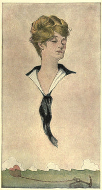 Cupid's Fair-Weather Booke 1911 Lady Poster Print by John Cecil Clay
