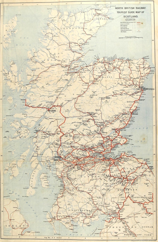 Scotland map poster print showcasing the beauty and landscapes of Scotland.