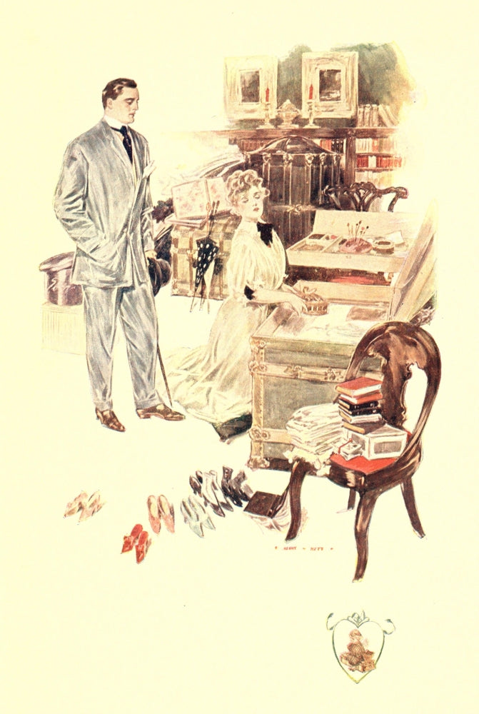 A Warning to Lovers 1906 Poster Print by T.M. Cleland