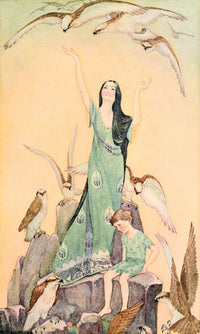 A Little Boy Lost 1920 Birds Came Lower Down Poster Print by Dorothy Lathrop