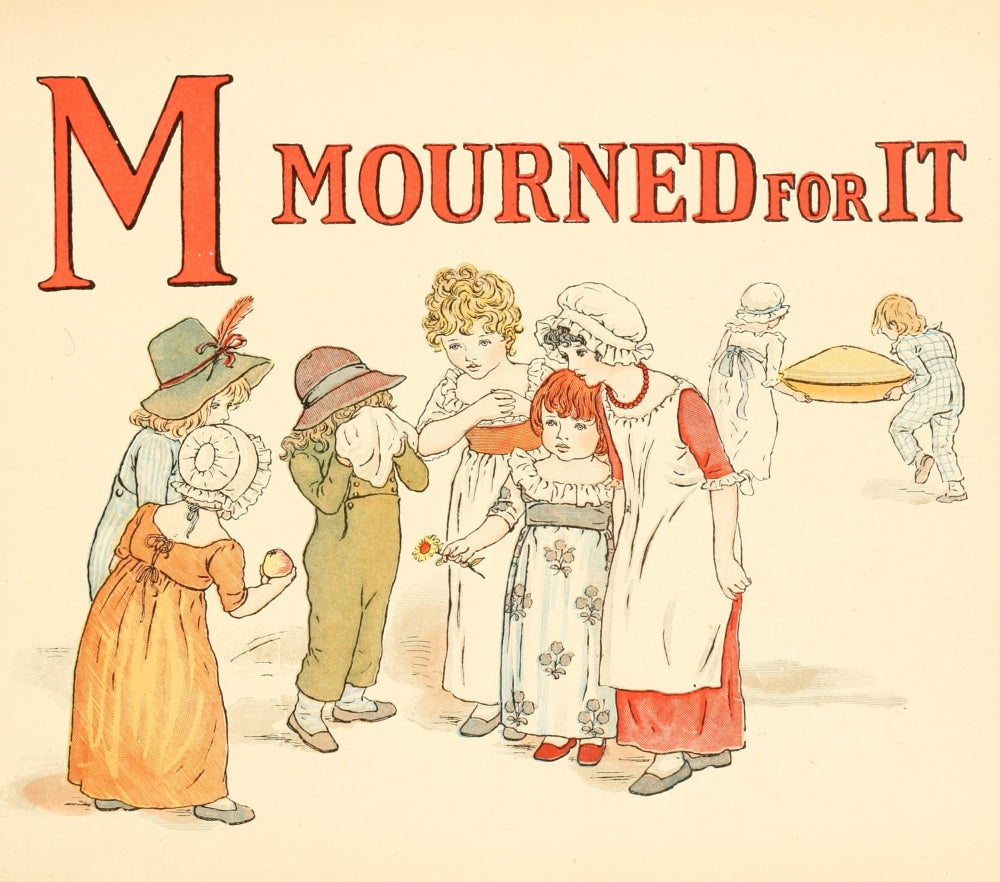 A Apple Pie 1886 M Mourned for it Poster Print by Kate Greenaway