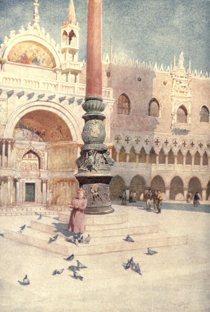 Venice 1907 The Shadow of the Campanile Poster Print by Reginald Barrett