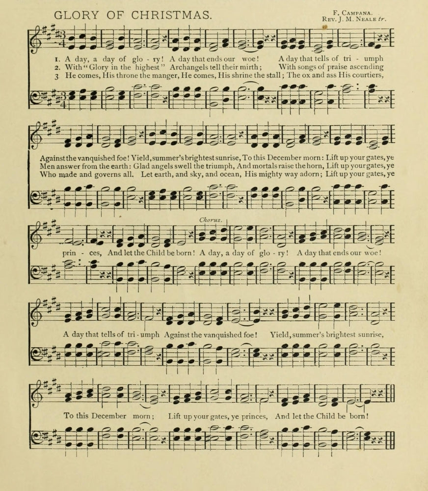 Glory of Christmas Christmas in Song & Story 1891 Poster Print