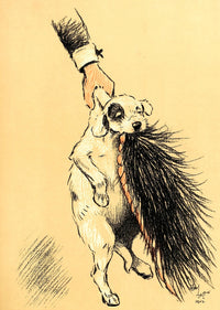 A Dog Day 1902 Poster Print by Cecil Aldin featuring a playful dog.