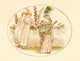 Language of Flowers 1884 Lady with Fan Poster Print by Kate Greenaway