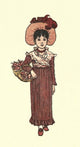 Under the Window 1879 Girl with Flower Basket Poster Print by Kate Greenaway