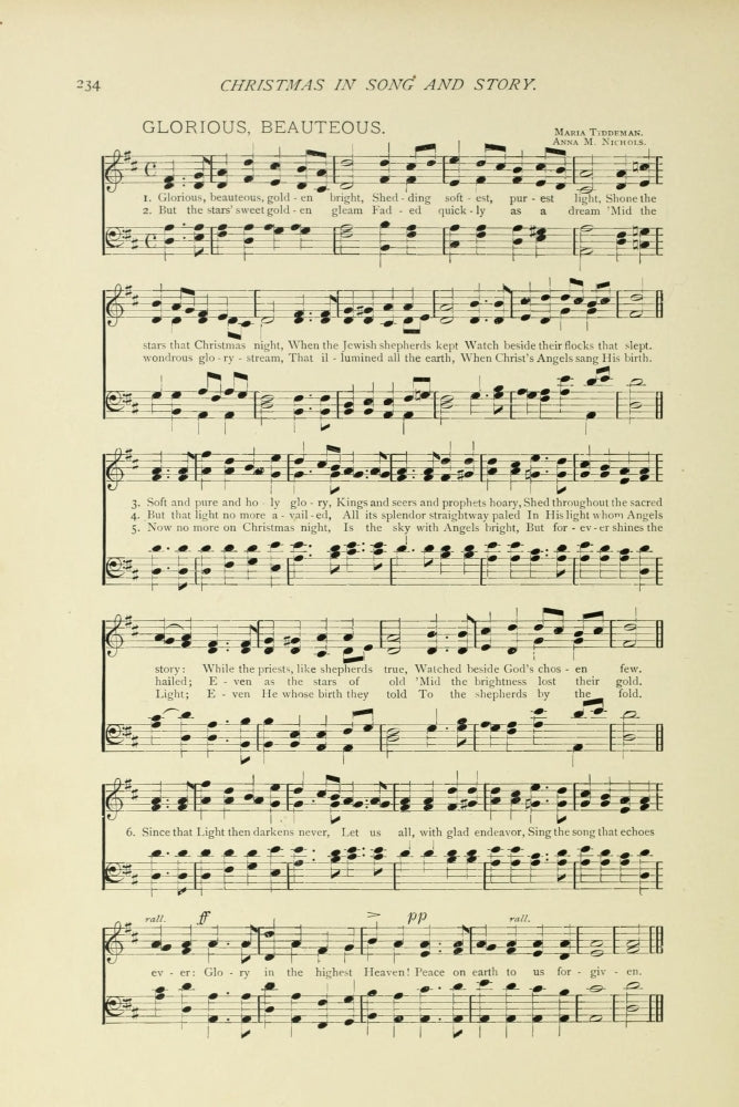 Christmas in Song 1891 Poster Print by Beauteous Glorious, festive holiday artwork.