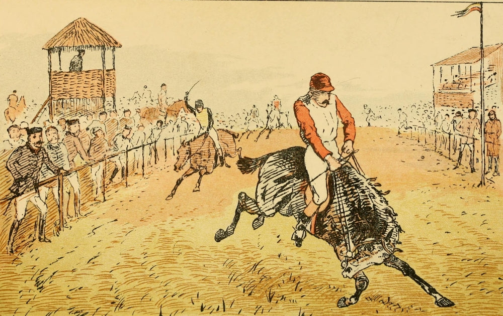 Across Country 1882 Pulling Up Poster Print by G. Bowers