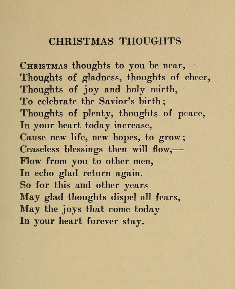 Recompense 1916 Christmas Thoughts Poster Print by Helen Parr Conant
