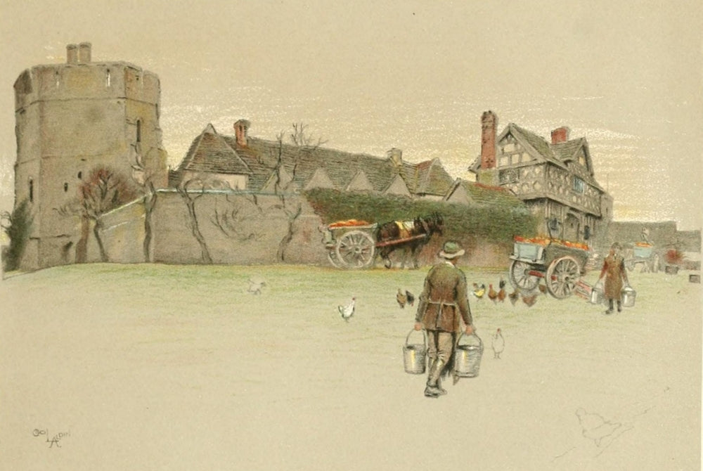 Old Manor Houses Stokesay Castle Shropshire Poster Print